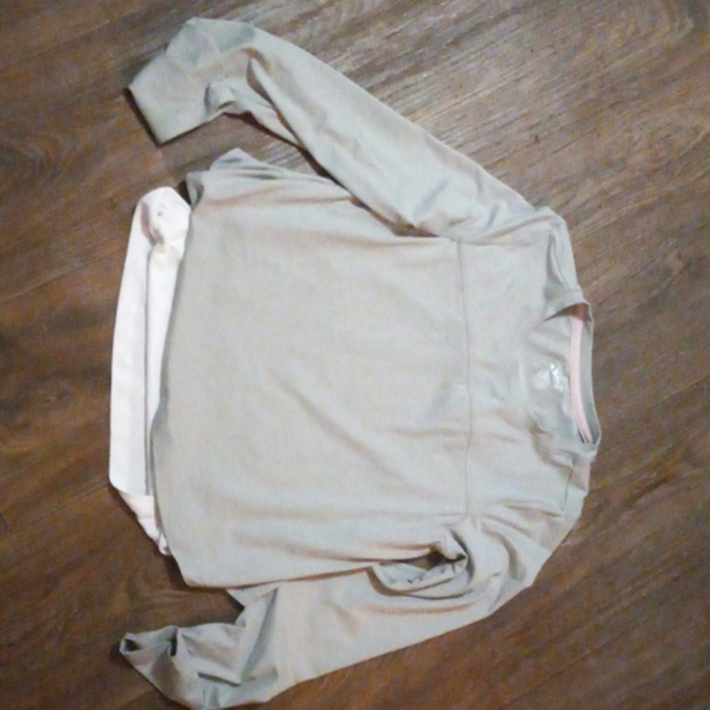 Gray and white shirt